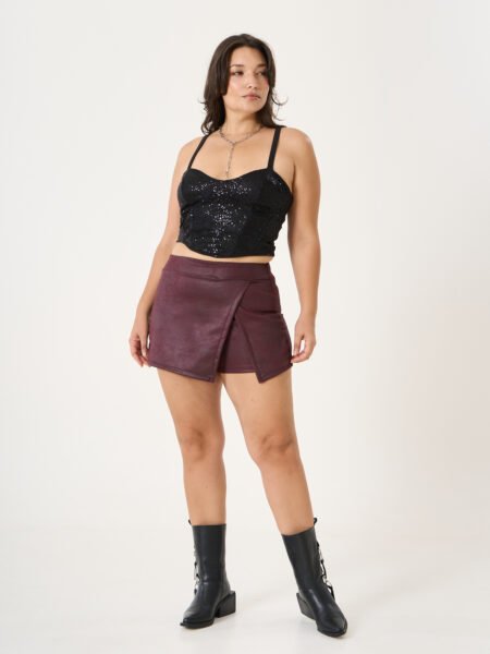 Alternative view of skort CHERRY